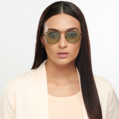 Vincent Chase Online Black Full Rim Aviator left side