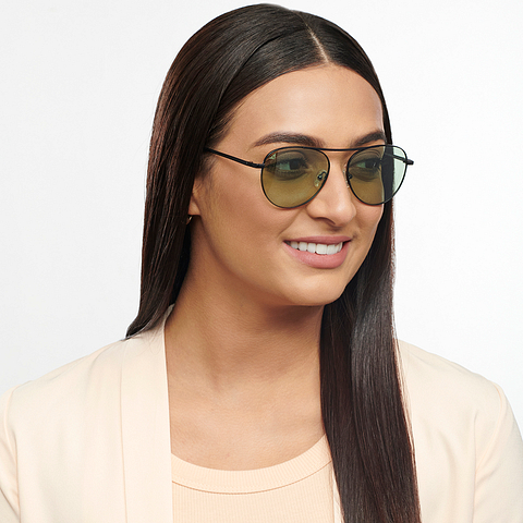 Vincent Chase Online Black Full Rim Aviator right side