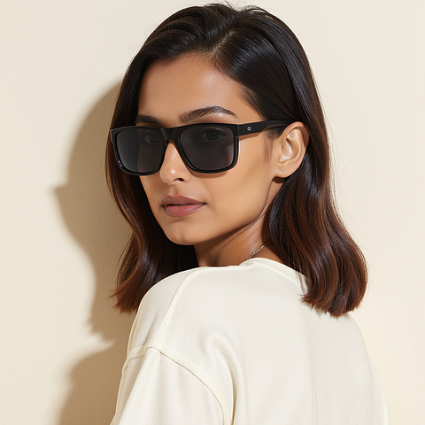 あんちゃー Buy Blue Mirror Matte Black Full Rim Square Vincent Chase