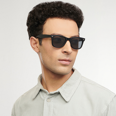 Vincent Chase Polarized Black Full Rim Square left side