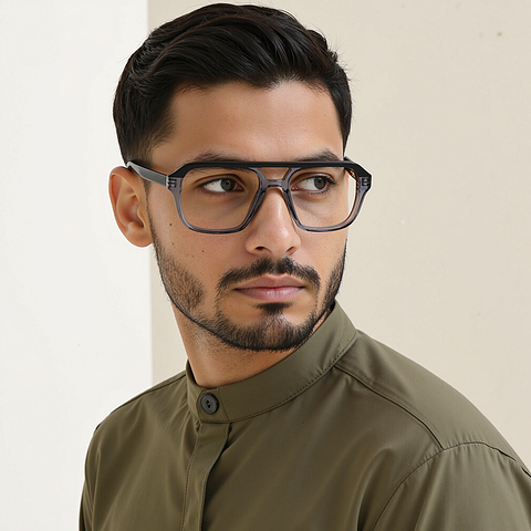 Vincent Chase Black Full Rim Square right side