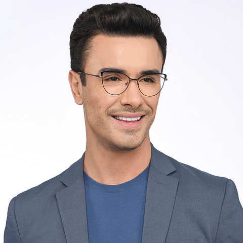 Vincent Chase Online Black Full Rim Cat Eye left side