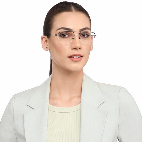 Vincent Chase Online Black Half Rim Square right side