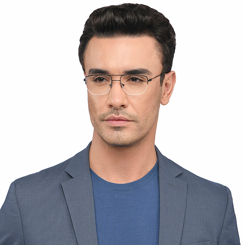Vincent Chase Online Black Half Rim Square right side