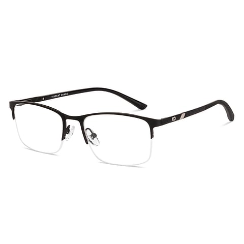 Vincent Chase Black Half Rim Rectangle right side