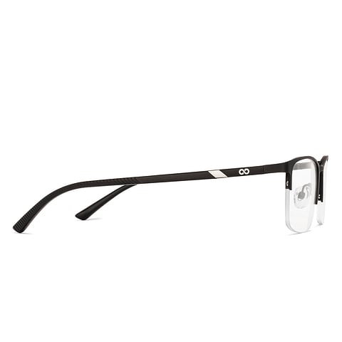 Vincent Chase Black Half Rim Rectangle left side