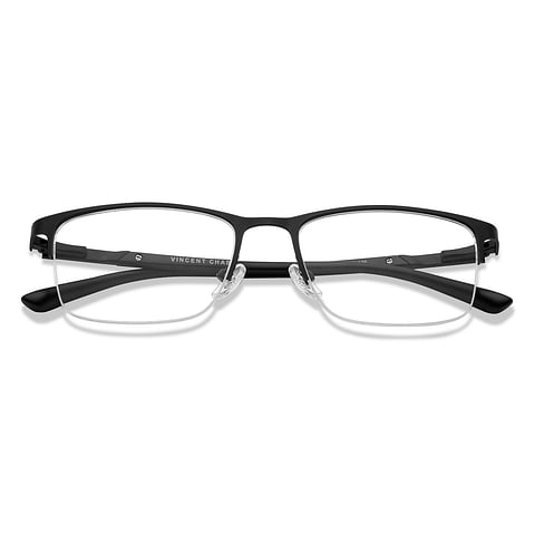 Vincent Chase Black Half Rim Rectangle left side