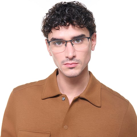 Vincent Chase Black Half Rim Rectangle left side