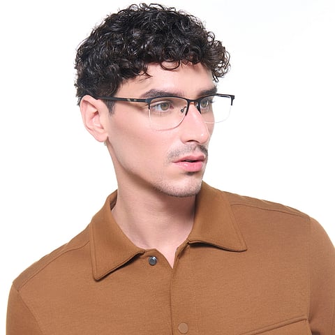 Vincent Chase Black Half Rim Rectangle right side