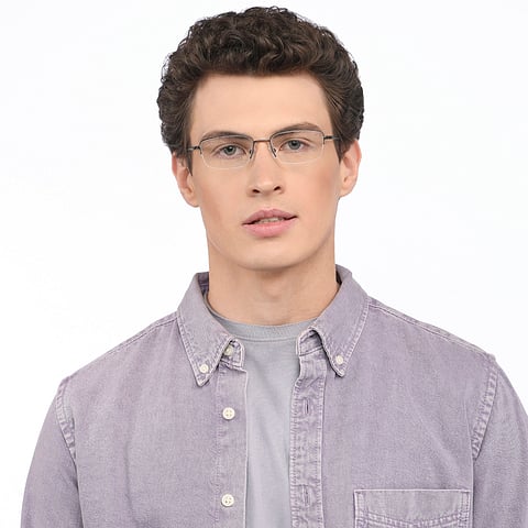 Vincent Chase Online Black Half Rim Rectangle right side