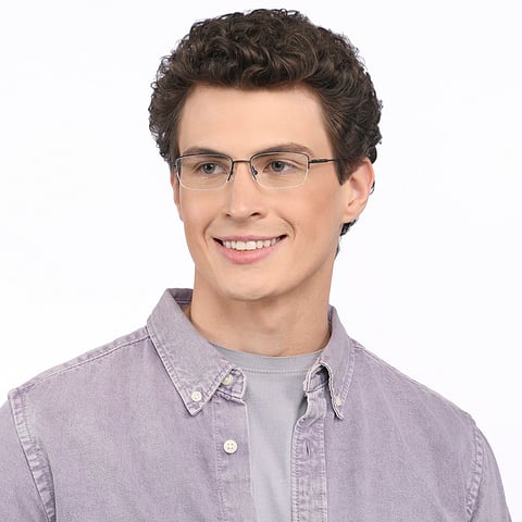 Vincent Chase Online Black Half Rim Rectangle left side