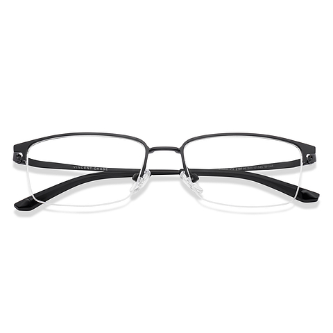 Vincent Chase Online Black Half Rim Rectangle left side