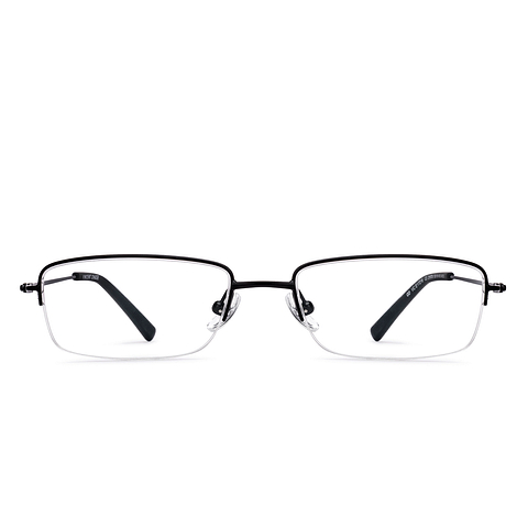 Buy Black Half Rim Rectangle Vincent Chase SLEEK STEEL VC