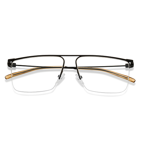 Vincent Chase Online Black Half Rim Square left side