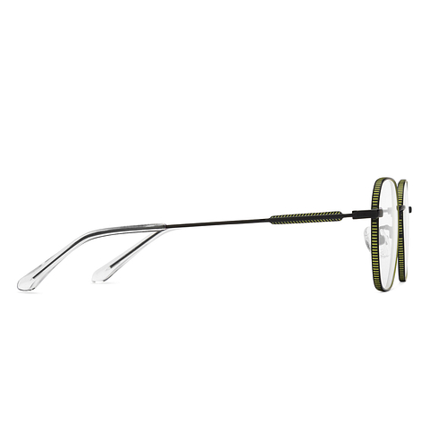 Vincent Chase Black Full Rim Geometric left side