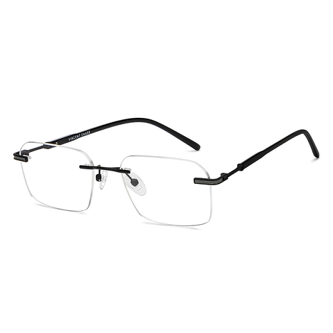 Vincent Chase Online Black Rimless Geometric right side