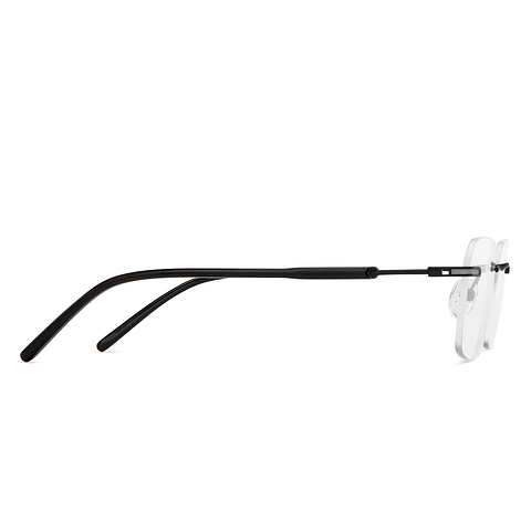 Vincent Chase Online Black Rimless Geometric left side