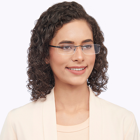 Vincent Chase Online Black Rimless Rectangle left side