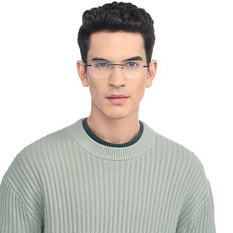 Vincent Chase Online Black Rimless Square left side