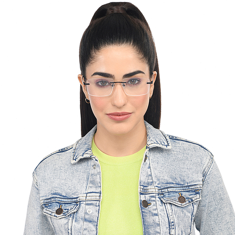 Vincent Chase Online Black Rimless Square right side