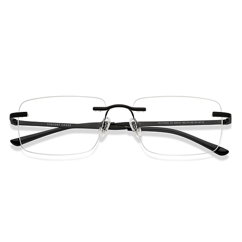 Vincent Chase Online Black Rimless Square left side