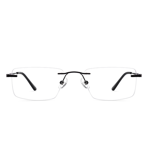 Vincent Chase Black Rimless Rectangle right side