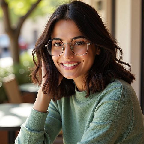 Vincent Chase Black Full Rim Geometric right side