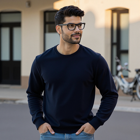Vincent Chase Black Transparent Full Rim Square left side
