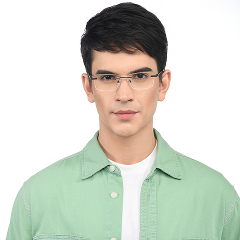 Vincent Chase Online Black Rimless Rectangle left side