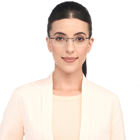 Vincent Chase Online Black Rimless Rectangle left side