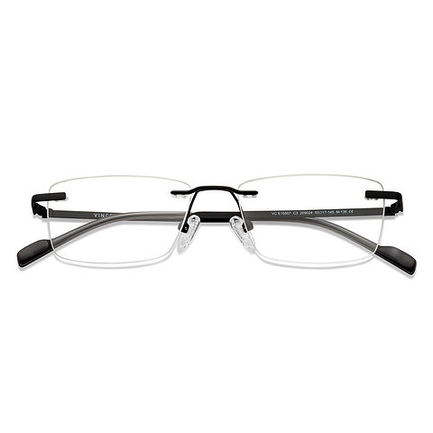 Vincent Chase Online Black Rimless Rectangle left side