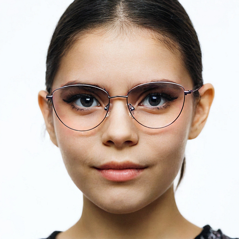 Vincent Chase Sky Blue Full Rim Cat Eye left side