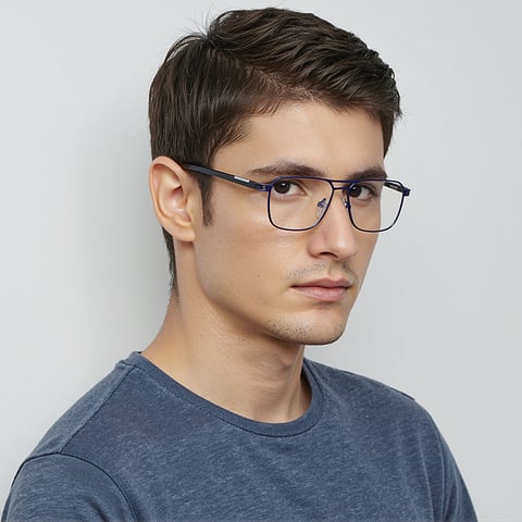 Vincent Chase Online Sky Blue Full Rim Geometric left side Vincent Chase Online Sky Blue Full Rim Geometric left side
