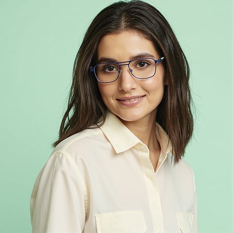 Vincent Chase Online Sky Blue Full Rim Geometric left side Vincent Chase Online Sky Blue Full Rim Geometric left side