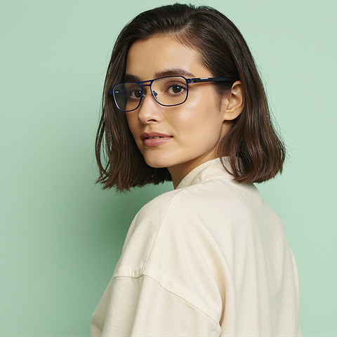 Vincent Chase Online Sky Blue Full Rim Geometric right side Vincent Chase Online Sky Blue Full Rim Geometric right side