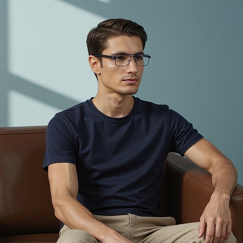 Vincent Chase Online Sky Blue Full Rim Geometric left side Vincent Chase Online Sky Blue Full Rim Geometric left side