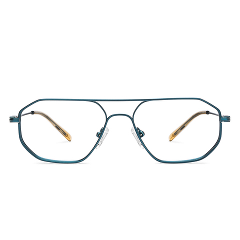 Vincent Chase Blue Full Rim Geometric left side