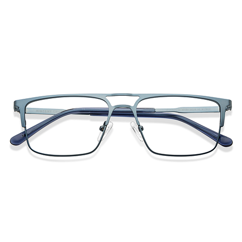 Vincent Chase Online Sky Blue Full Rim Rectangle left side