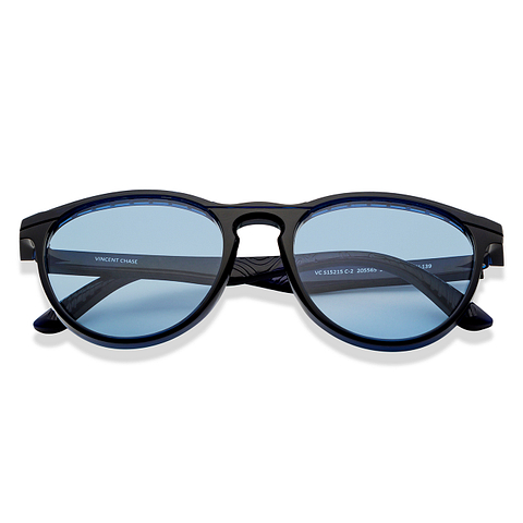 Vincent Chase Polarized Sky Blue Full Rim Round left side