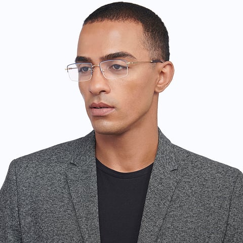 Vincent Chase Online Sky Blue Half Rim Rectangle left side