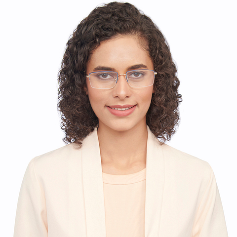 Vincent Chase Online Sky Blue Half Rim Rectangle left side