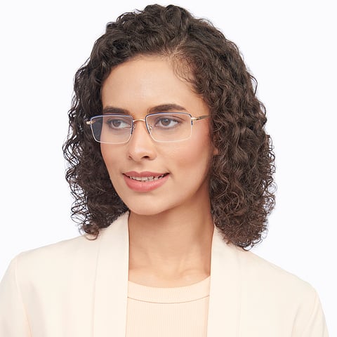 Vincent Chase Online Sky Blue Half Rim Rectangle right side