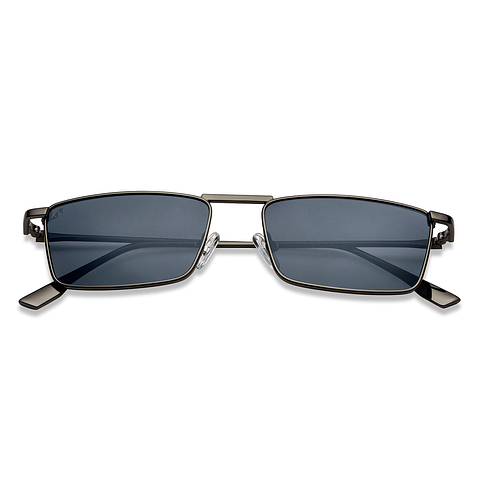 Vincent Chase Online Mid Gunmetal Full Rim Rectangle left side