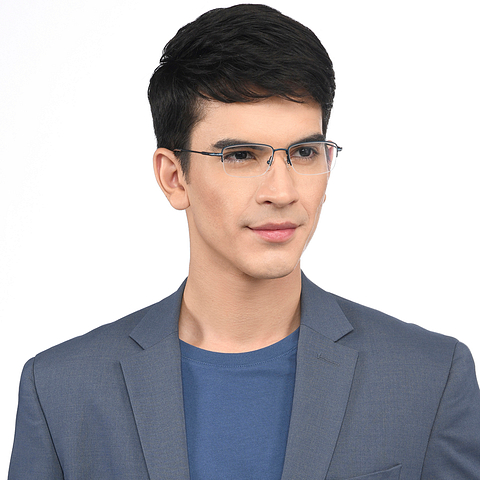 Vincent Chase Online Sky Blue Half Rim Rectangle right side