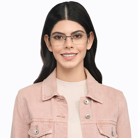 Vincent Chase Online Sky Blue Half Rim Rectangle left side