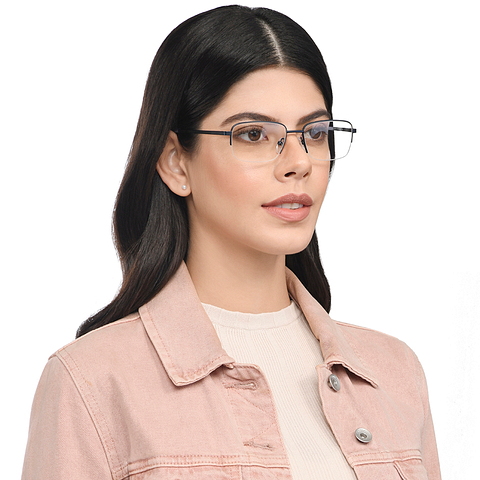 Vincent Chase Online Sky Blue Half Rim Rectangle right side