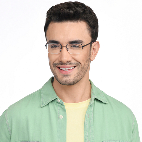 Vincent Chase Online Sky Blue Half Rim Rectangle left side