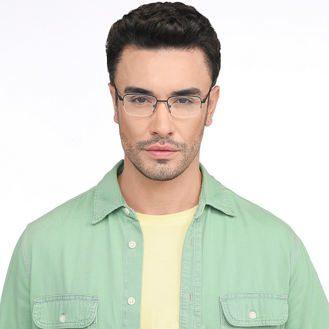 Vincent Chase Online Sky Blue Half Rim Rectangle right side