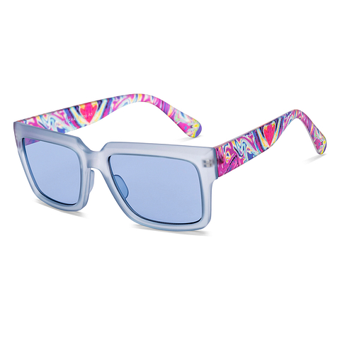 Buy Blue Matte Blue Full Rim Rectangle Square Vincent chase POP - Main Image