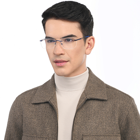 Vincent Chase Online Sky Blue Rimless Square left side